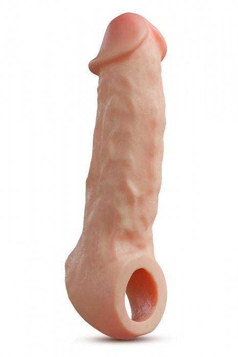 Телесная насадка-удлинитель Intrepid 9.25 Inch Realistic Penis Extender Sleeve - 23,5 см. - Blush Novelties - в Ярославле купить с доставкой