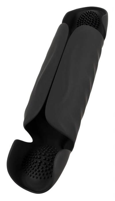 Черный вибромастурбатор с трехточечной стимуляцией Penis Trainer with 3 Point Stimulation - Orion - в Ярославле купить с доставкой