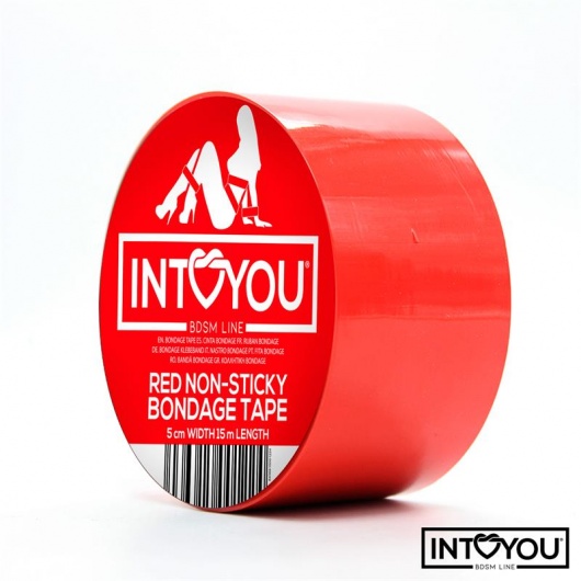 Красный скотч для фиксации Non-Sticky Bondage Tape - 15 м. - Intoyou - купить с доставкой в Ярославле