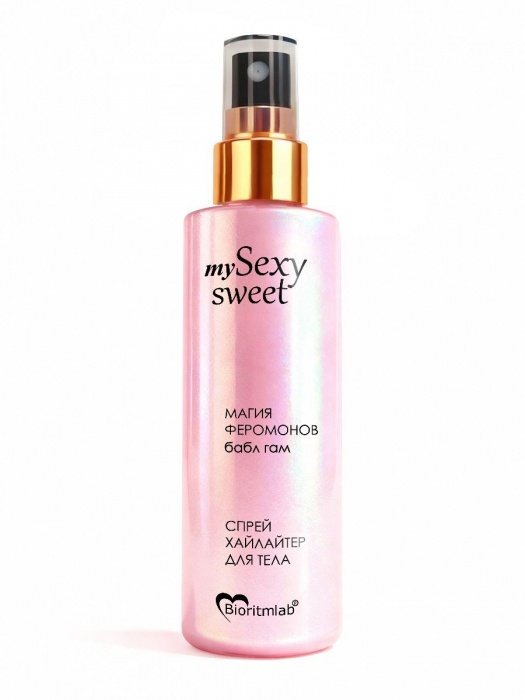 Спрей хайлайтер для тела Sexy Sweet с ароматом бабл-гам, шиммером и феромонами - 200 мл. -  - Магазин феромонов в Ярославле