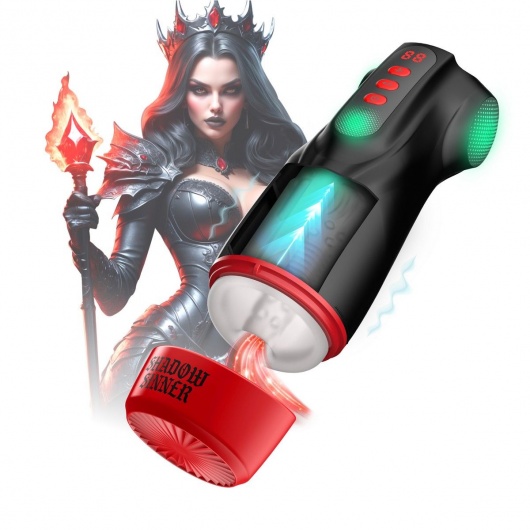 Интерактивный мастурбатор Raven с вакуумом, вибрацией и подсветкой - Shots Media BV - в Ярославле купить с доставкой