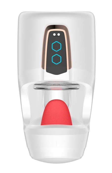 Белый мастурбатор с язычком и возвратно-поступательными движениями - Secwell - в Ярославле купить с доставкой