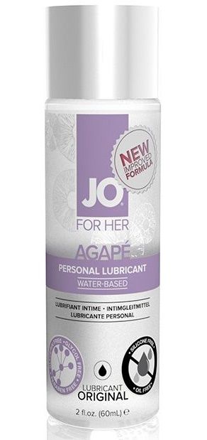 Лубрикант на водной основе для женщин JO AGAPE LUBRICANT ORIGINAL - 60 мл. - System JO - купить с доставкой в Ярославле