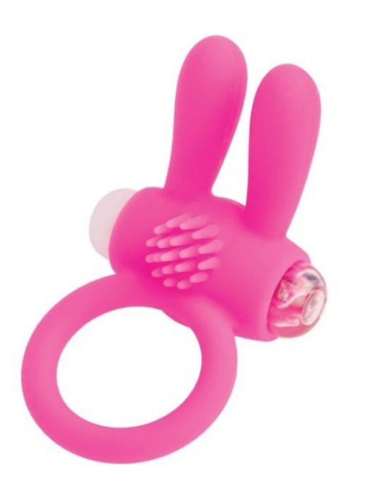 Розовое эрекционное виброкольцо A-toys с ушками - A-toys - в Ярославле купить с доставкой