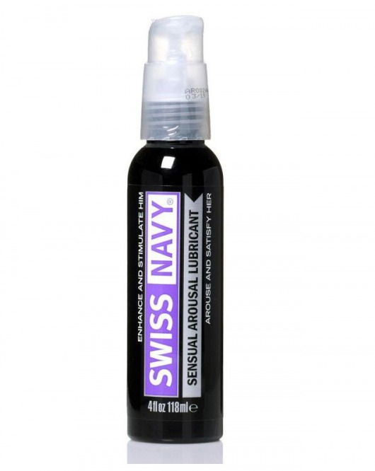 Возбуждающий гель-лубрикант на водной основе Sensual Arousal Lubricant  - 118 мл. - Swiss navy - купить с доставкой в Ярославле
