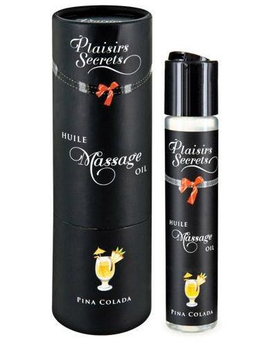 Массажное масло с ароматом пина колады Huile de Massage Gourmande Pina Colada - 59 мл. - Plaisir Secret - купить с доставкой в Ярославле