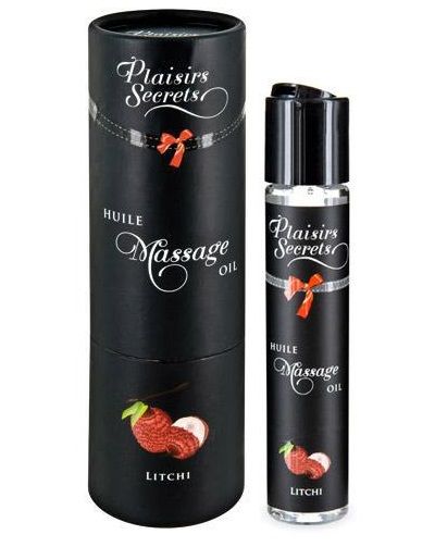 Массажное масло с ароматом личи Huile de Massage Gourmande Litchi - 59 мл. - Plaisir Secret - купить с доставкой в Ярославле