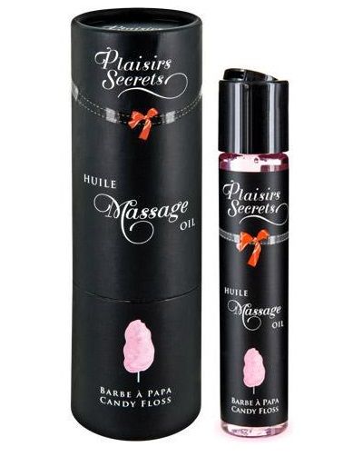 Массажное масло с ароматом сладкой ваты Huile de Massage Gourmande Barbe à Papa - 59 мл. - Plaisir Secret - купить с доставкой в Ярославле