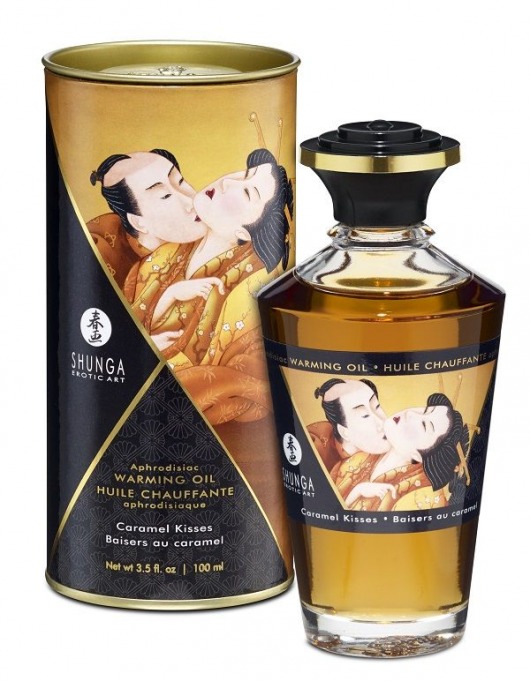 Массажное интимное масло с ароматом карамели - 100 мл. - Shunga - купить с доставкой в Ярославле
