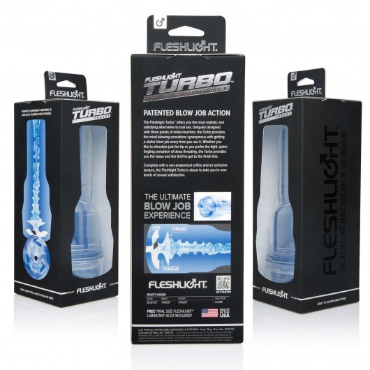 Мастурбатор Fleshlight Turbo - Trust Blue Ice - Fleshlight - в Ярославле купить с доставкой