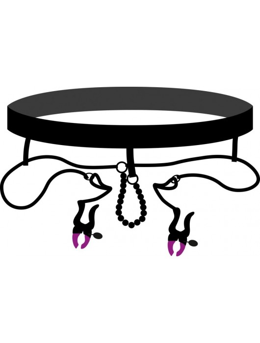 Трусики с зажимами для половых губ и бусинками для массажа промежности - Orion - купить с доставкой в Ярославле