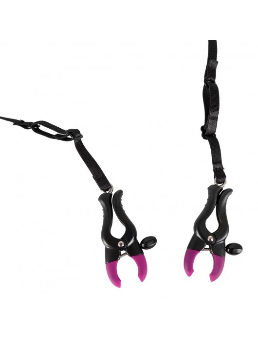 Трусики с зажимами для половых губ и бусинками для массажа промежности - Orion - купить с доставкой в Ярославле