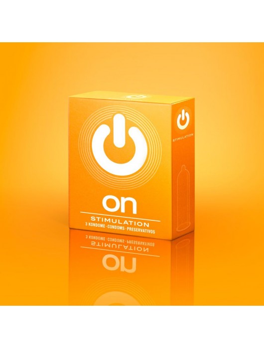 Презервативы ON) Stimulation с точками - 3 шт. - ON) - купить с доставкой в Ярославле