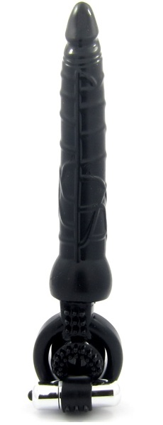 Черная вибронасадка с анальным стимулятором - ToyFa - в Ярославле купить с доставкой