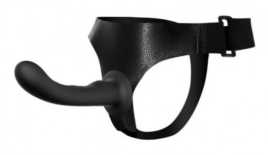 Страпон с изогнутой головкой Ultra Harness Curvy Dildo - 15,8 см. - Baile - купить с доставкой в Ярославле