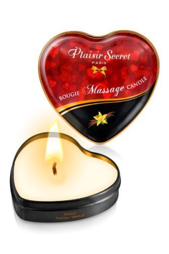 Массажная свеча с ароматом ванили Bougie Massage Candle - 35 мл. - Plaisir Secret - купить с доставкой в Ярославле