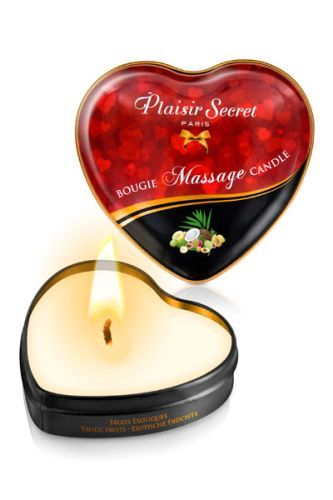 Массажная свеча с ароматом экзотических фруктов Bougie Massage Candle - 35 мл. - Plaisir Secret - купить с доставкой в Ярославле