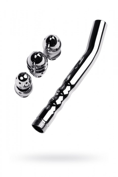 Металлический анальный душ с тремя насадками - ToyFa - купить с доставкой в Ярославле