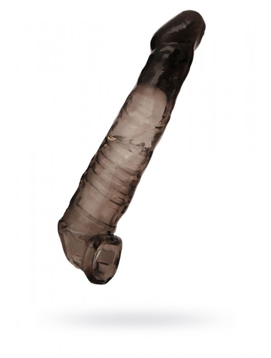 Чёрная насадка на пенис - 22,5 см. - ToyFa - в Ярославле купить с доставкой