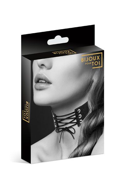 Оригинальный ошейник-чокер со шнуровкой - Bijoux Pour Toi - купить с доставкой в Ярославле