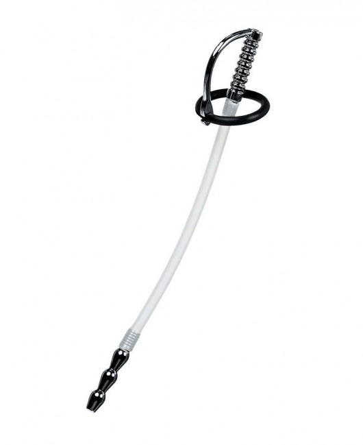 Силиконовый уретральный плаг со сменными фиксирующими кольцами Metal - ToyFa - купить с доставкой в Ярославле