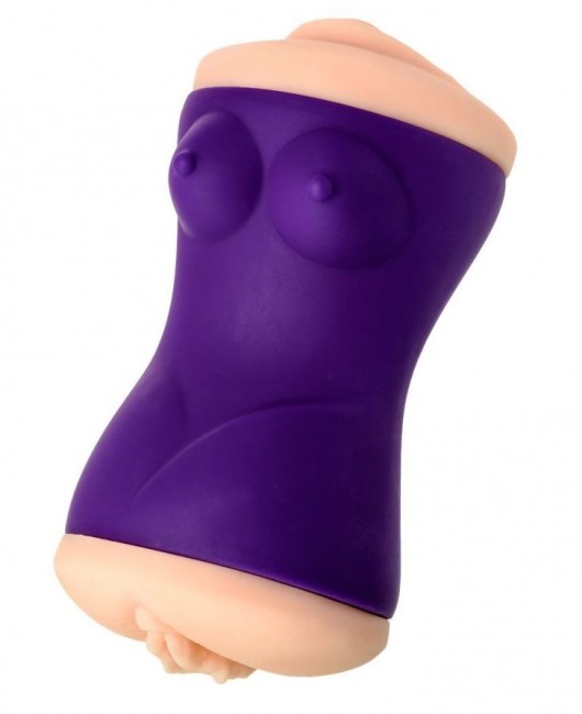 Двухсторонний мастурбатор JOS YARA в фиолетовой колбе - JOS - в Ярославле купить с доставкой