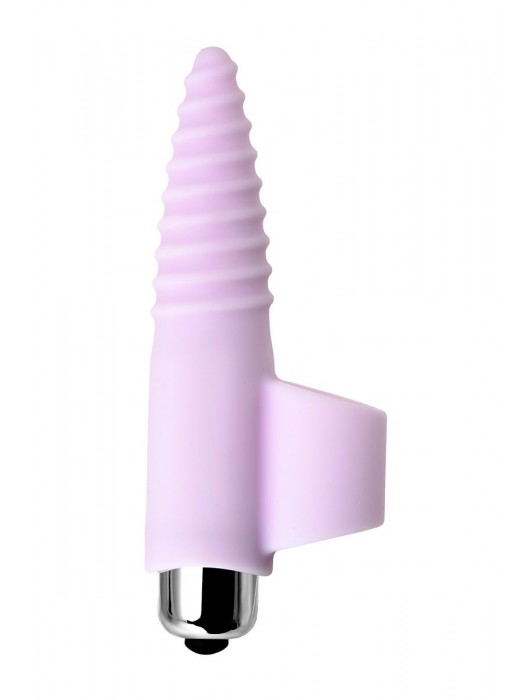 Нежно-розовая вибронасадка на палец для анальной стимуляции JOS NOVA - 9 см. - JOS