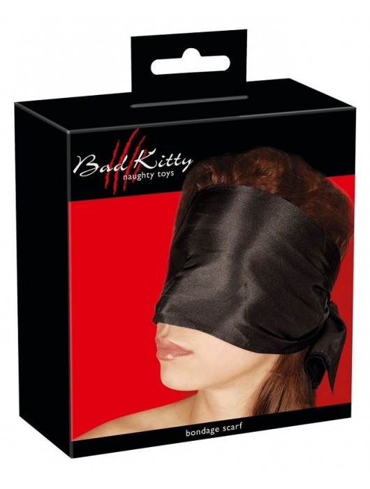 Широкая повязка-шарф на глаза Bad Kitty Bondage Scarf - Orion - купить с доставкой в Ярославле
