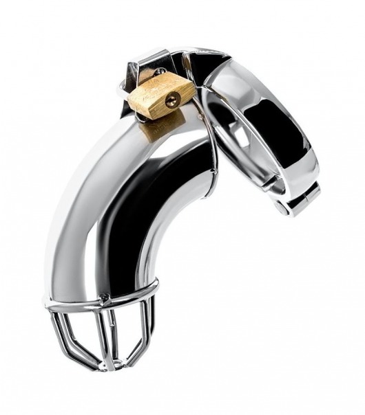 Серебристый мужской пояс верности TOYFA Metal - ToyFa - купить с доставкой в Ярославле