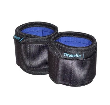 Неопреновые черно-синие наручники - Sitabella - купить с доставкой в Ярославле