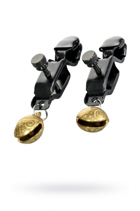 Черно-золотистые зажимы для сосков TOYFA Theatre - ToyFa - купить с доставкой в Ярославле