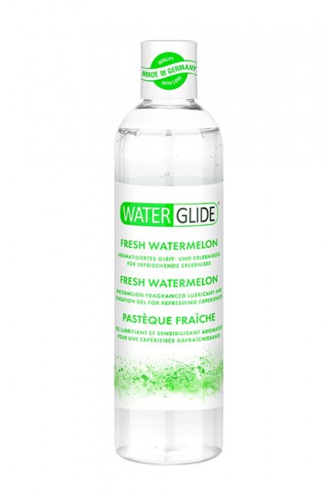 Лубрикант на водной основе с ароматом арбуза WATERGLIDE FRESH WATERMELON - 300 мл. - Waterglide - купить с доставкой в Ярославле