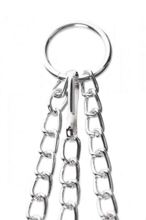 Черно-серебристые зажимы для сосков с кольцом для пениса TOYFA Metal - ToyFa - купить с доставкой в Ярославле