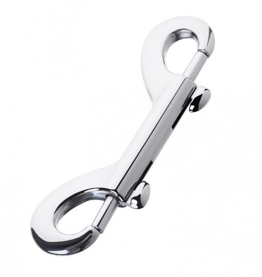 Серебристый двухсторонний карабин TOYFA Metal - ToyFa - купить с доставкой в Ярославле