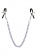 Зажимы для сосков с фиолетовой цепочкой Sweet Caress Nipple Chain - Sweet Caress - купить с доставкой в Ярославле