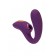 Фиолетовый вибромассажер с клиторальной стимуляцией Megam - ToyFa