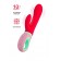 Красный вибратор с клиторальным отростком Petunia - 19 см. - ToyFa купить в Ярославле с доставкой в Orgasmix.ru Красный вибратор с клиторальным отростком Petunia - 19 см. - ToyFa